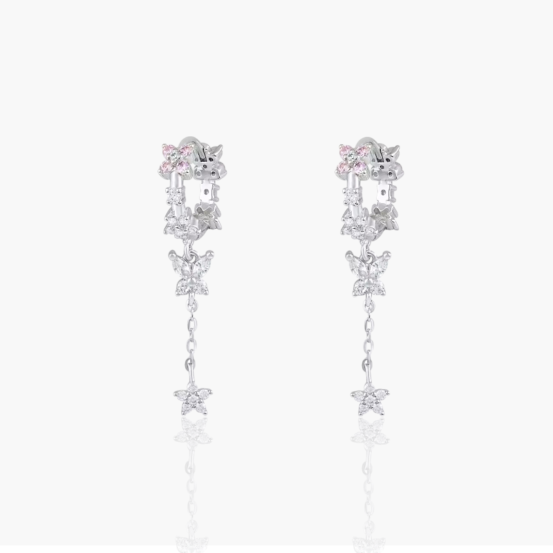 Blossom Drop Hoop Earrings 2