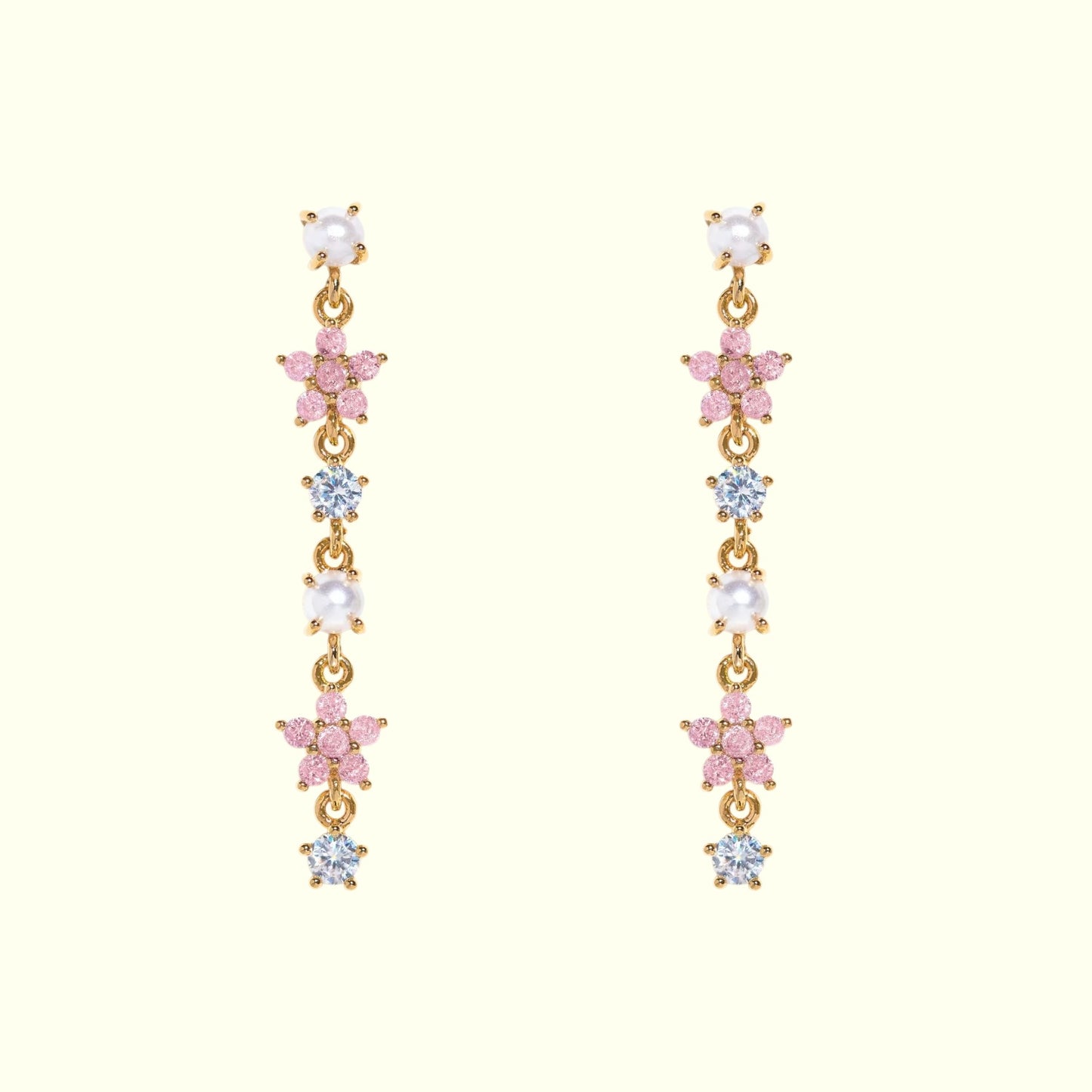 Blush Cascade Earrings 1