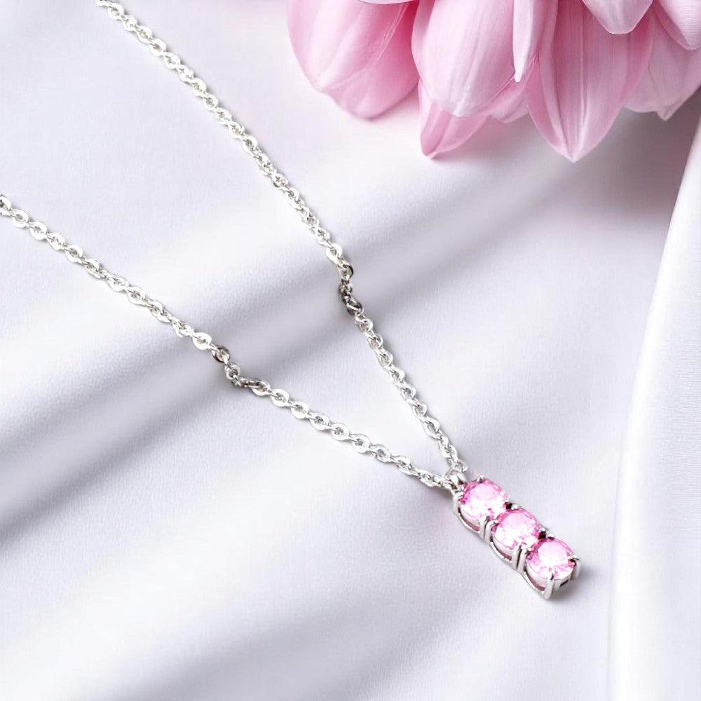 Blush Crystal Drop Necklace 3