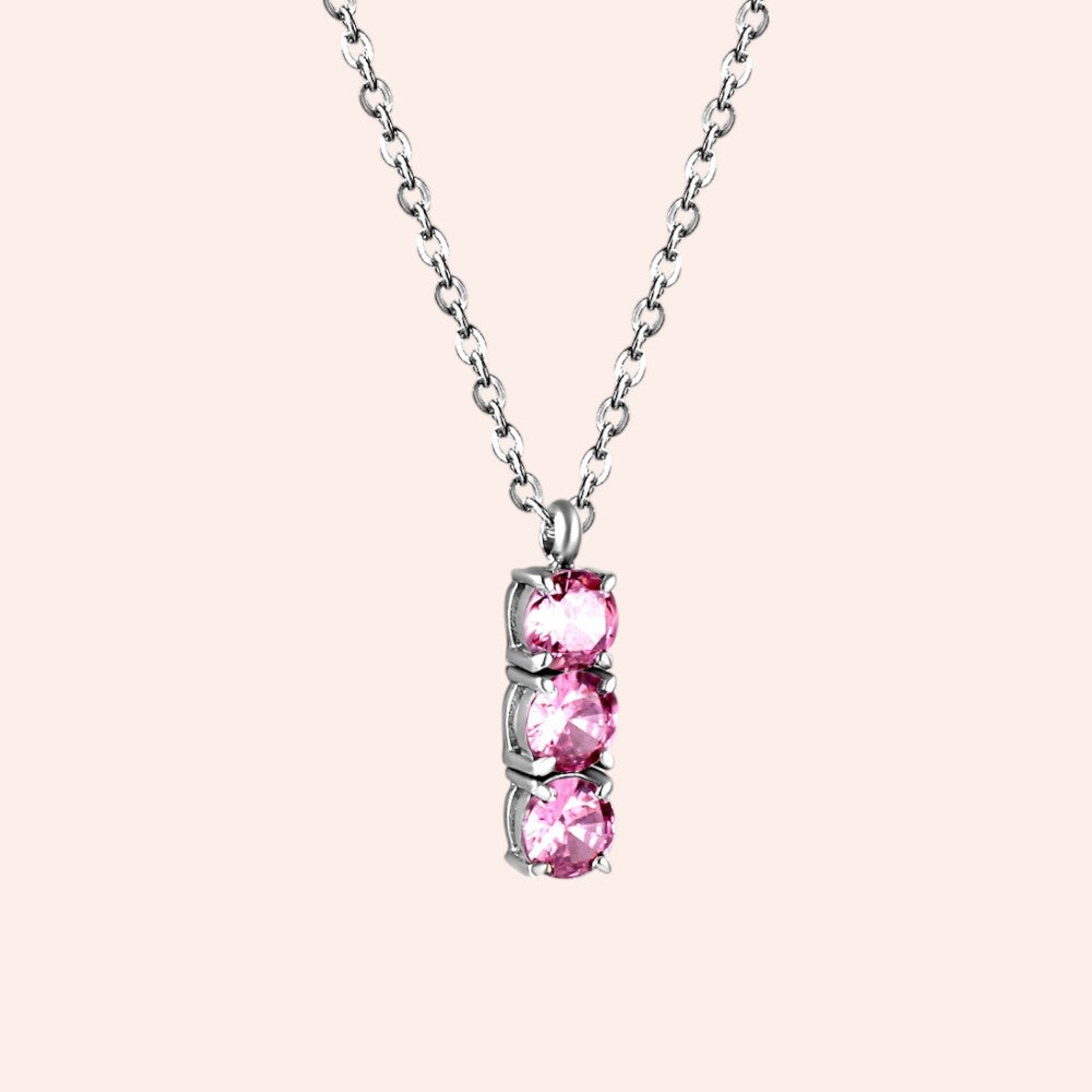 Blush Crystal Drop Necklace 5