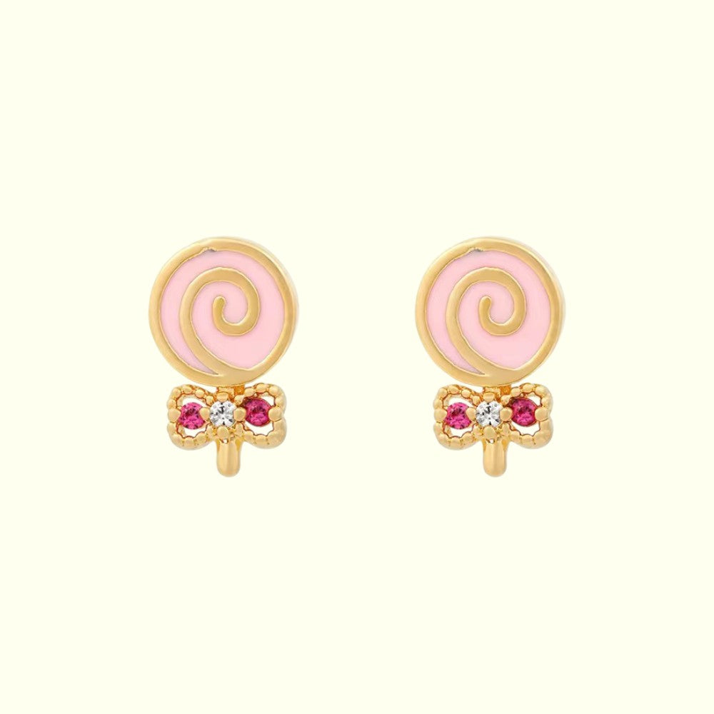 Bow and Pop Stud Earrings 1
