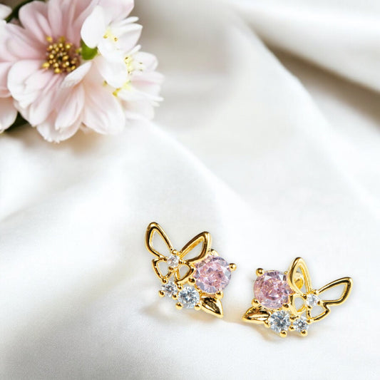 Butterfly Zirconia Stud Earrings 3