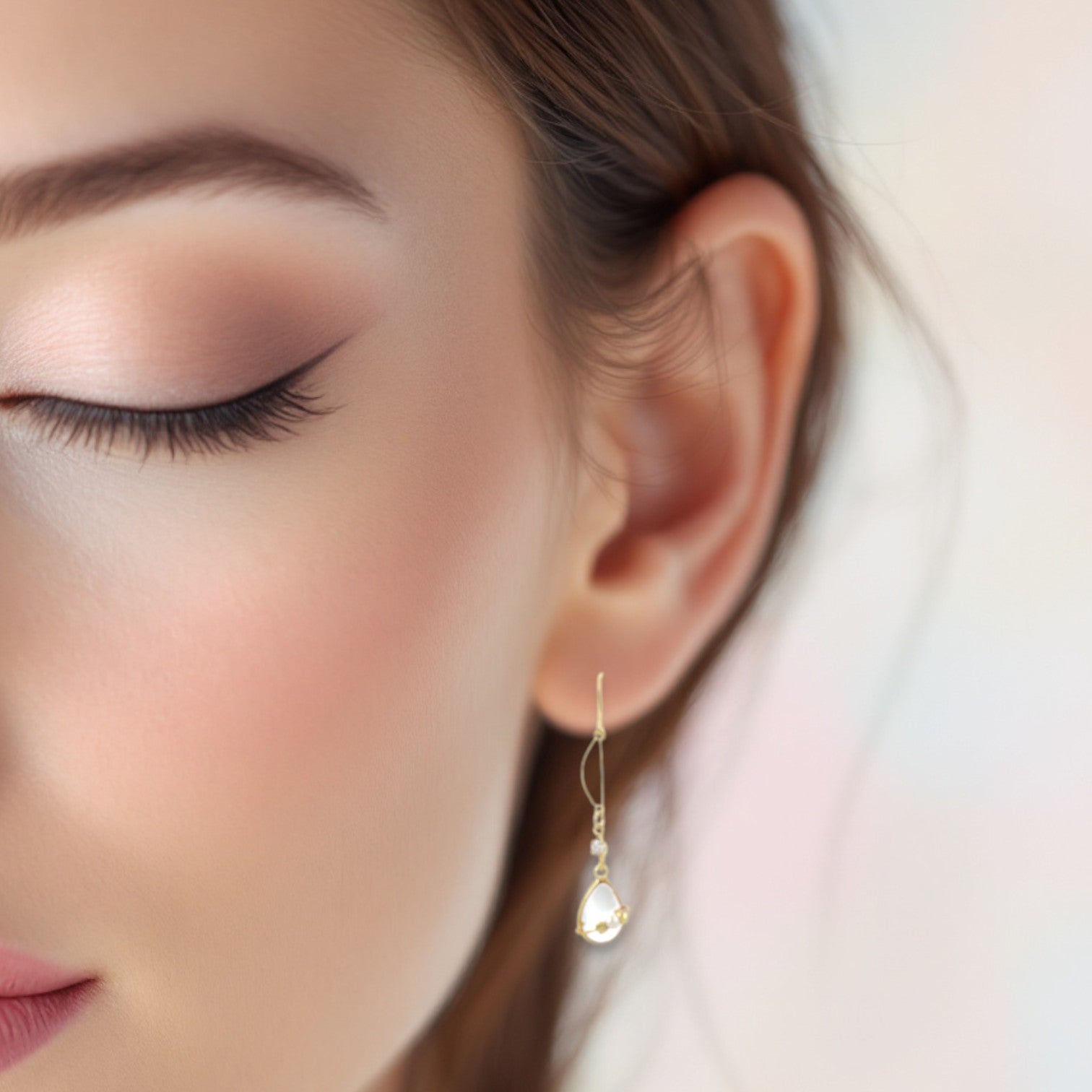Celestial Teardrop Earrings Gold 1