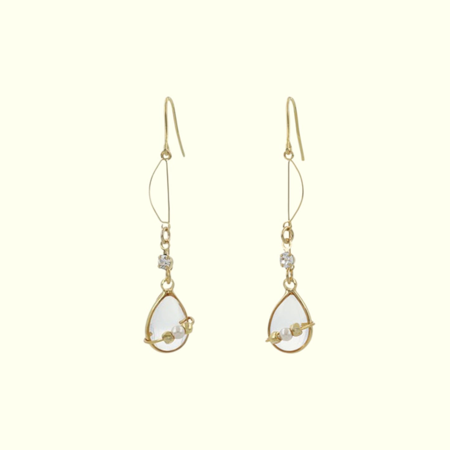 Celestial Teardrop Earrings Gold 3