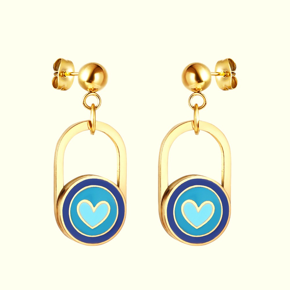 Charming Heart Earrings Gold 2