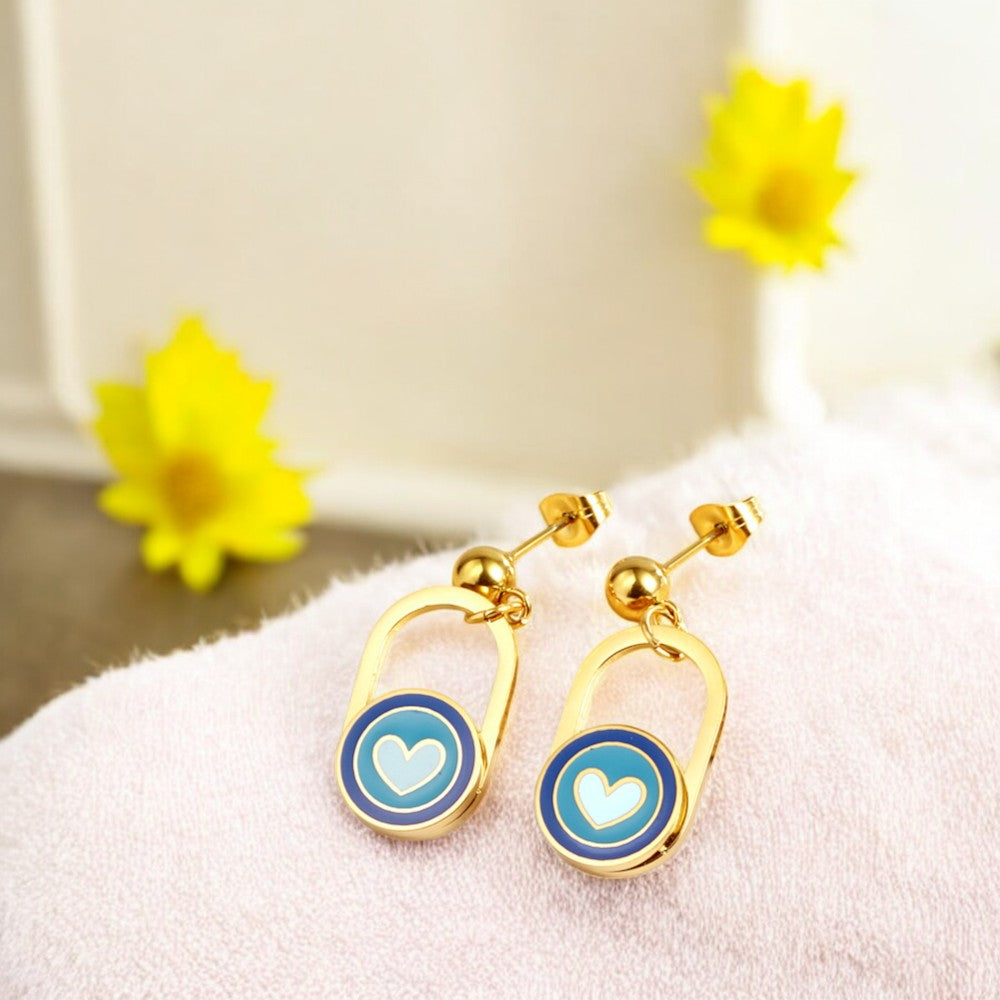 Charming Heart Earrings Gold 3
