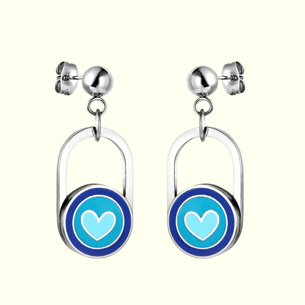 Charming Heart Earrings Silver 2