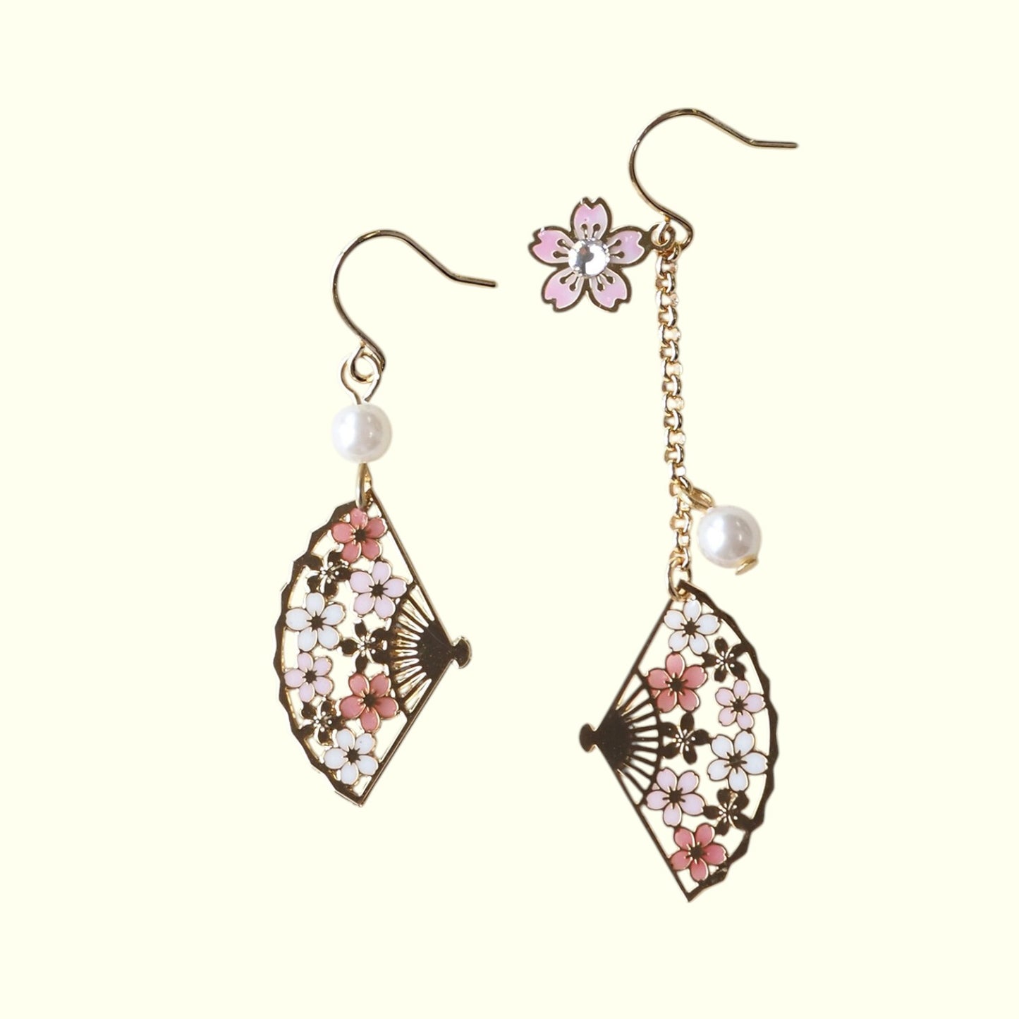 Cherry Blossom Earrings Gold 1