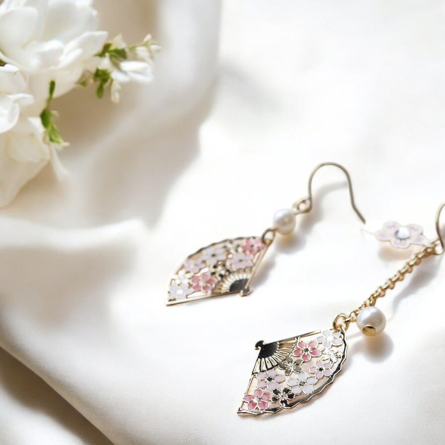 Cherry Blossom Earrings Gold 3