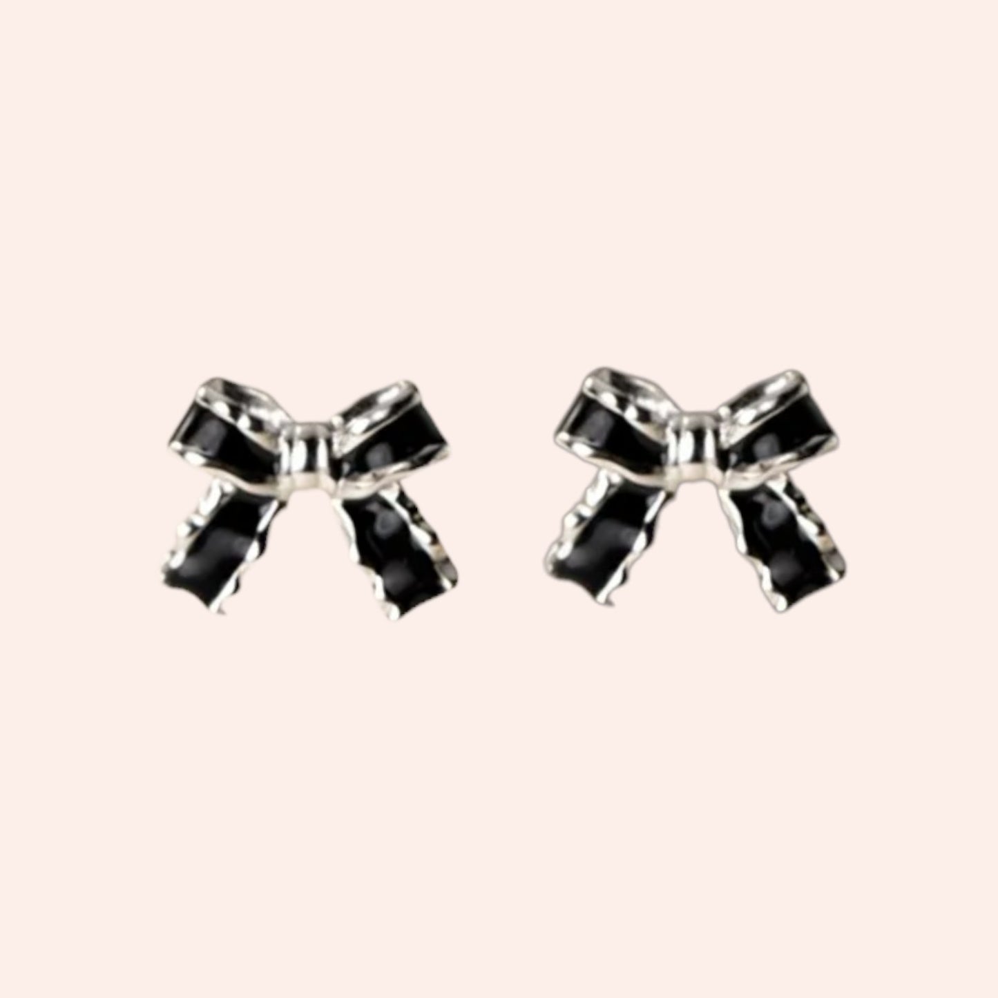 Classy Bowknot Stud Earrings Silver 4