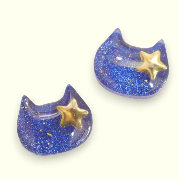 Cosmic Cat Stud Earrings 1