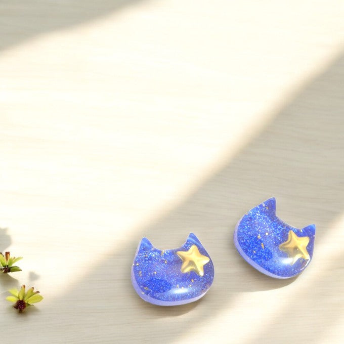 Cosmic Cat Stud Earrings 3