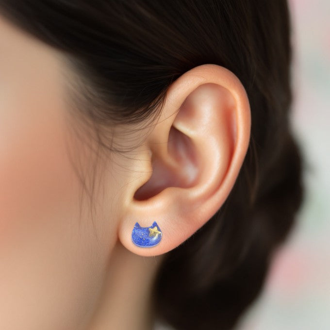 Cosmic Cat Stud Earrings 4