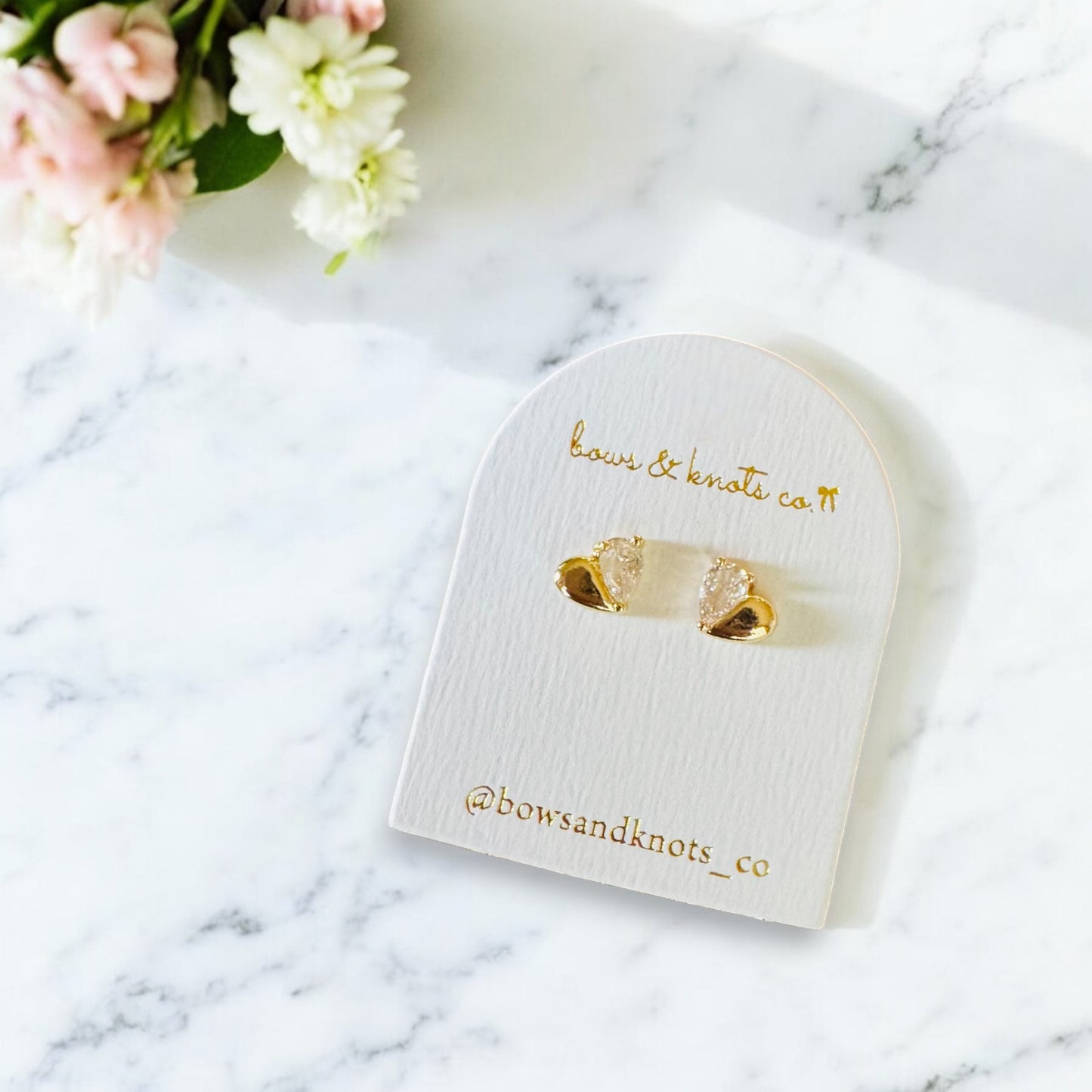 Cubic Heart Studs 3
