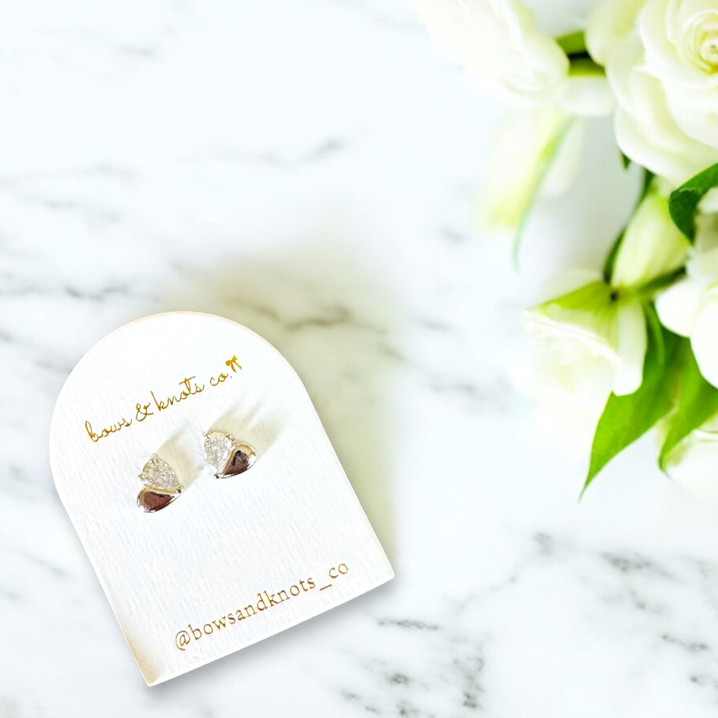 Cubic Heart Studs 5