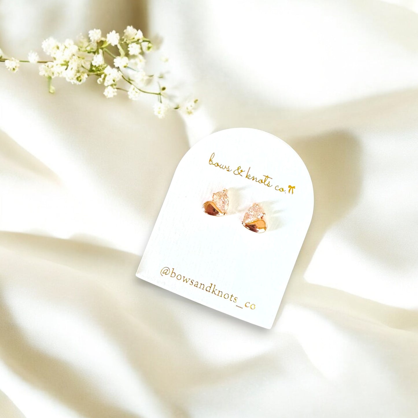 Cubic Heart Studs 6