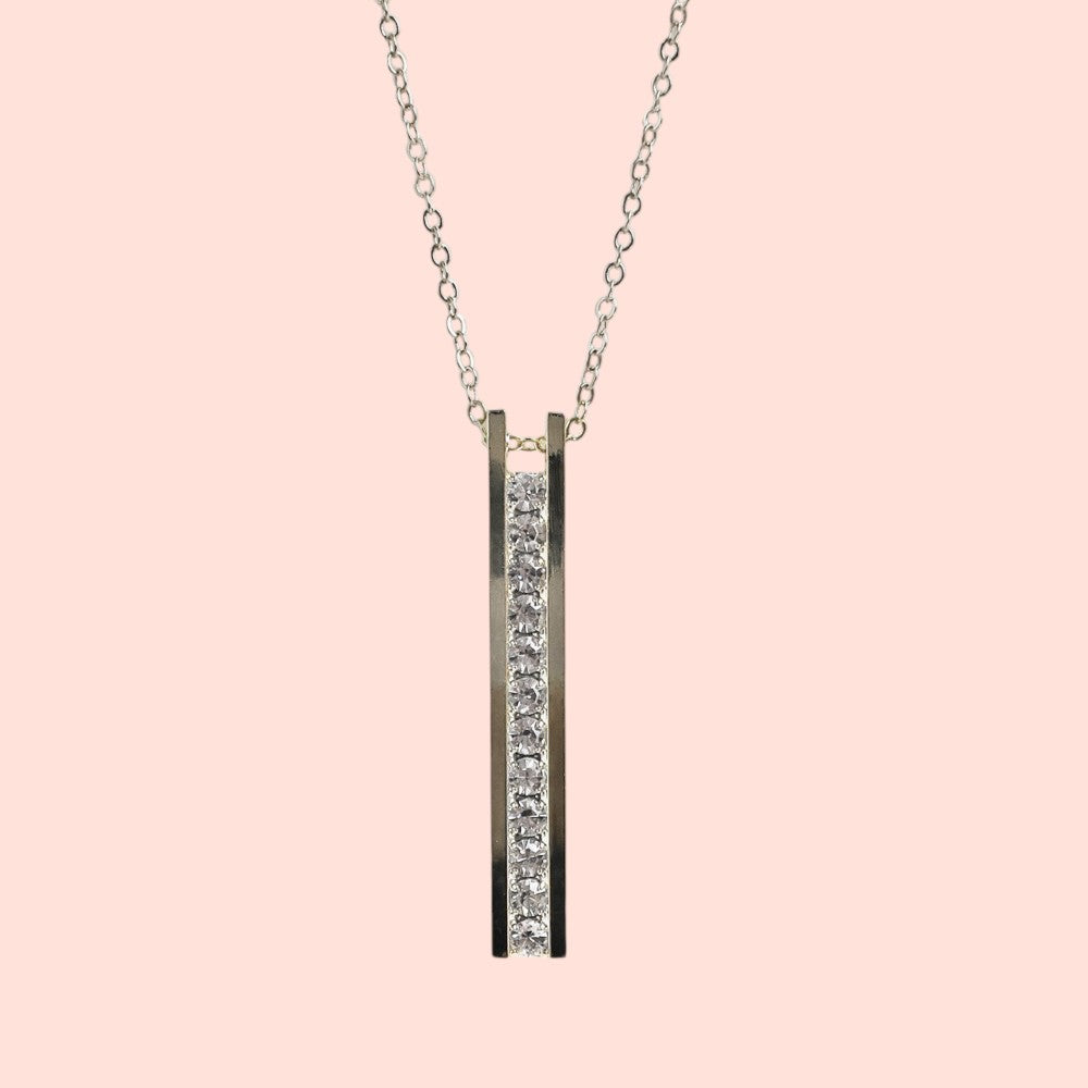 Dazzling Charm Necklace silver Rhinestone 1