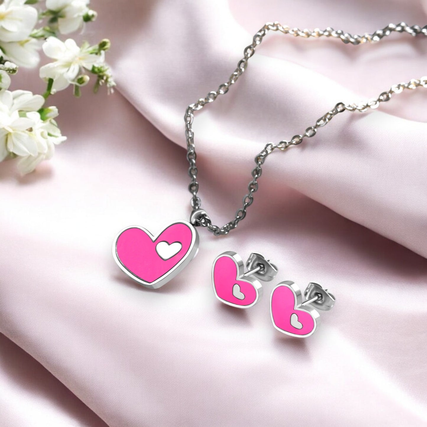 Double Heart Jewelry Set 6