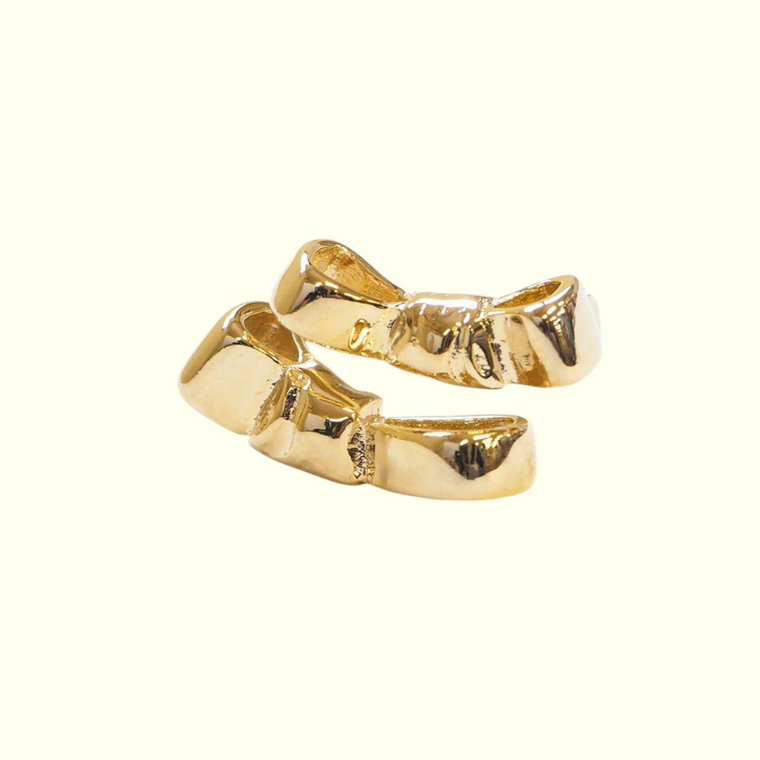Duo Bowknot Ring Gold 1