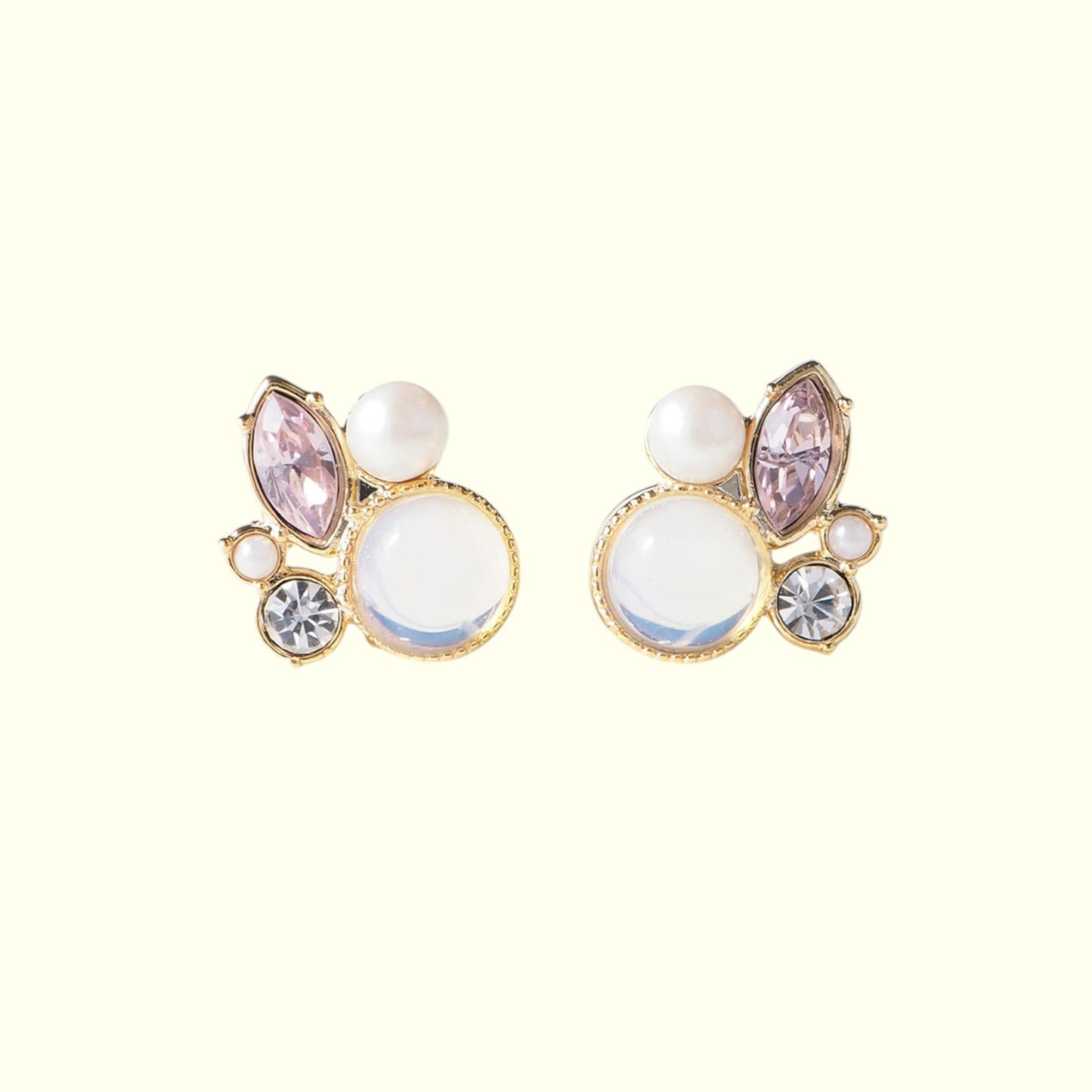 Elemental Grace Stone Earrings Clear 1