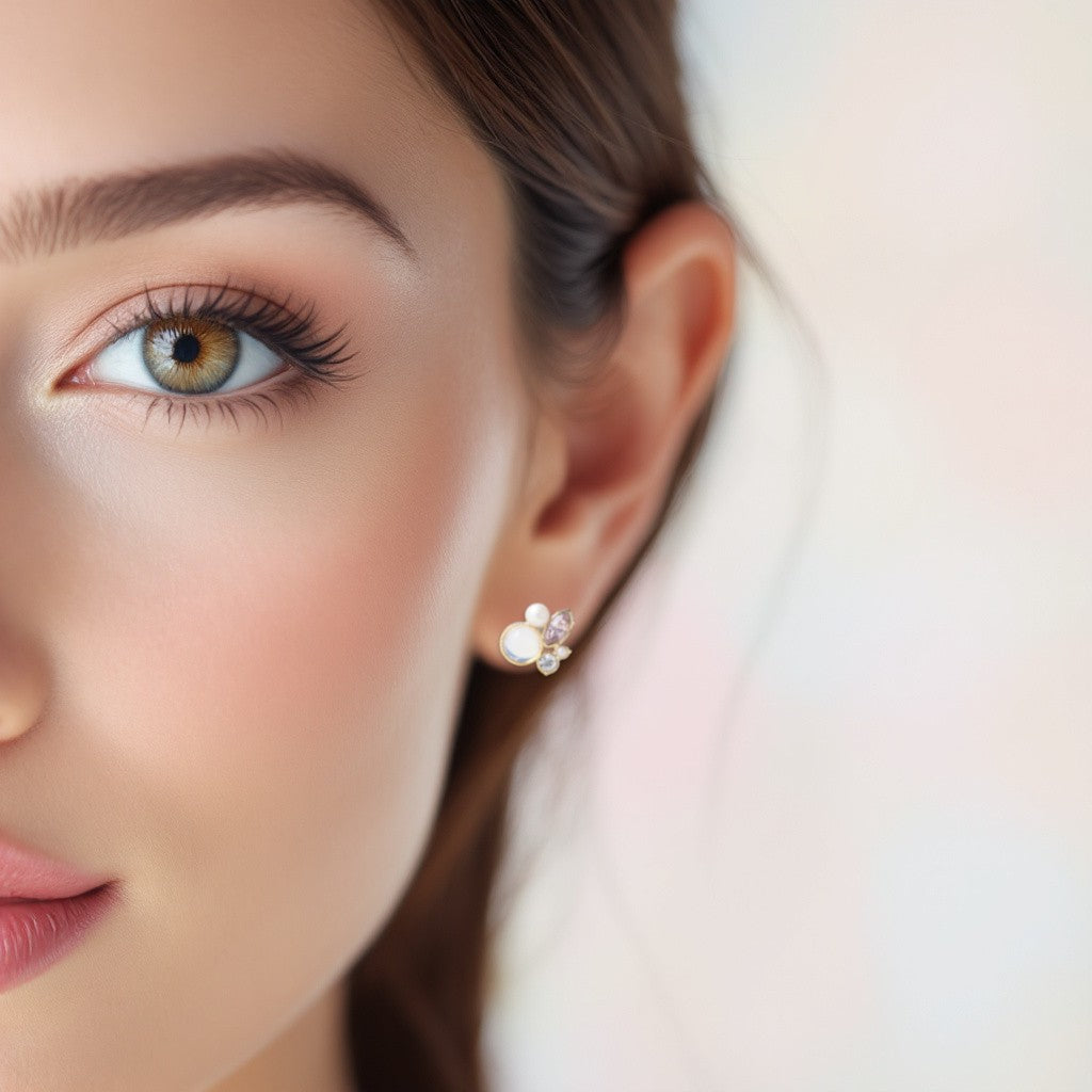 Elemental Grace Stone Earrings Clear 3