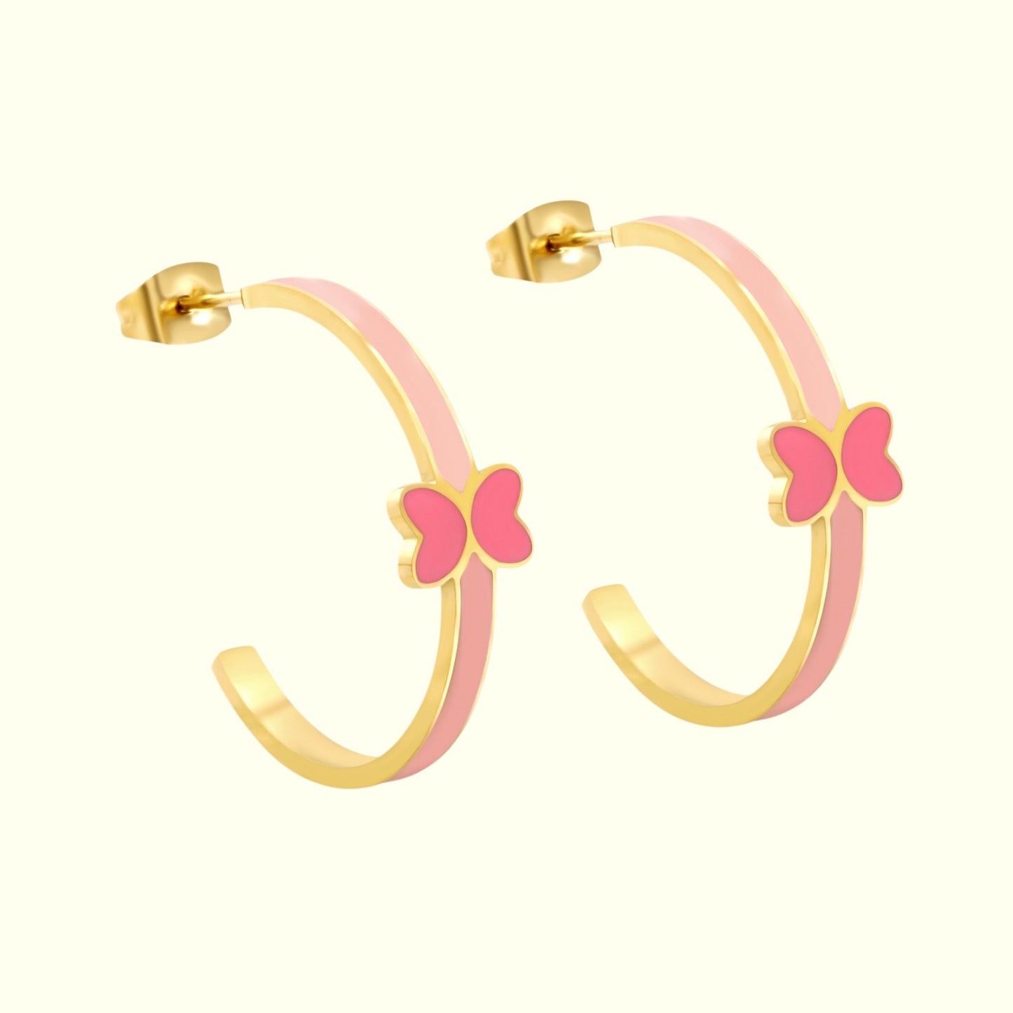 Enchanted Butterfly Hoops Pink 1