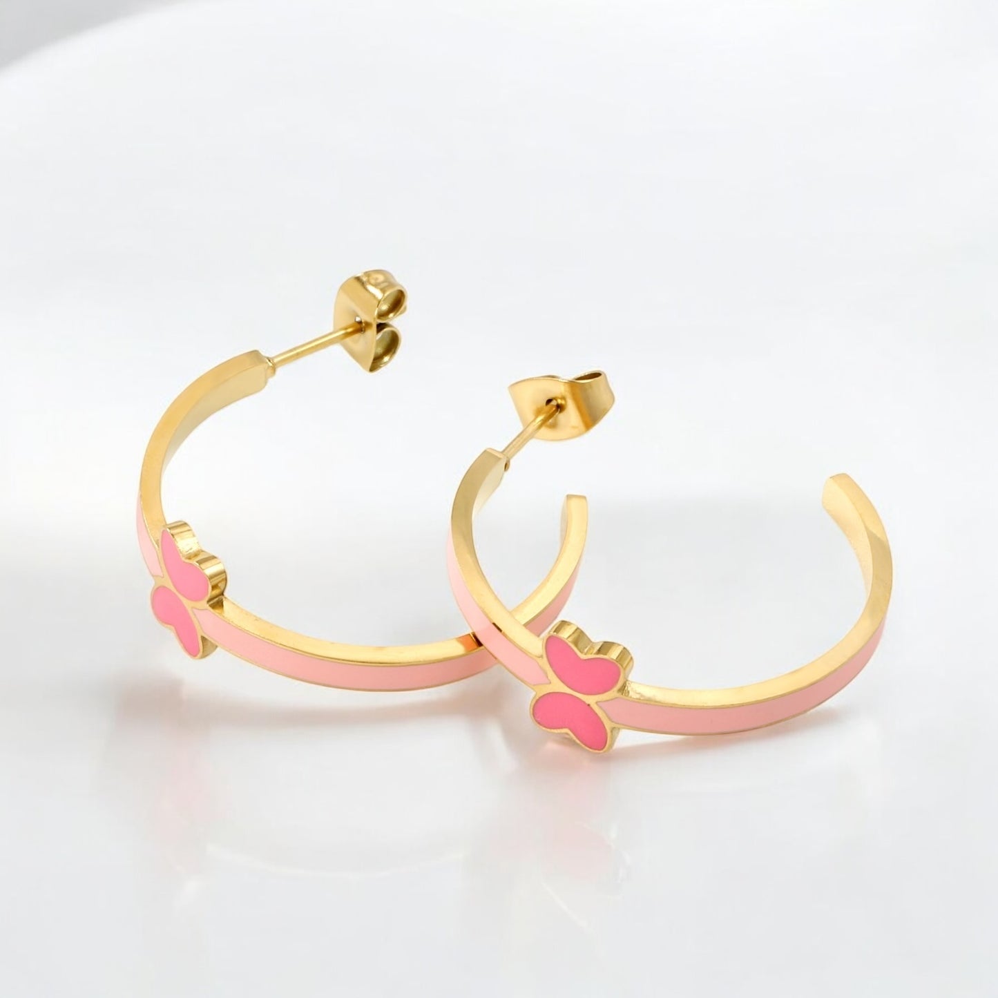 Enchanted Butterfly Hoops Pink 2
