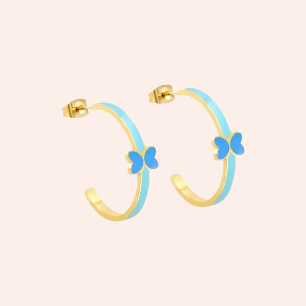 Enchanted Butterfly Hoops blue 1