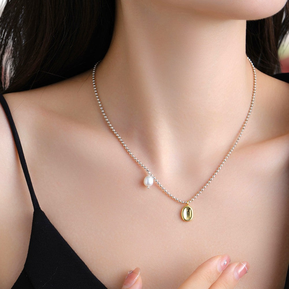 Freshwater Pearl Gold Pendant Necklace 3