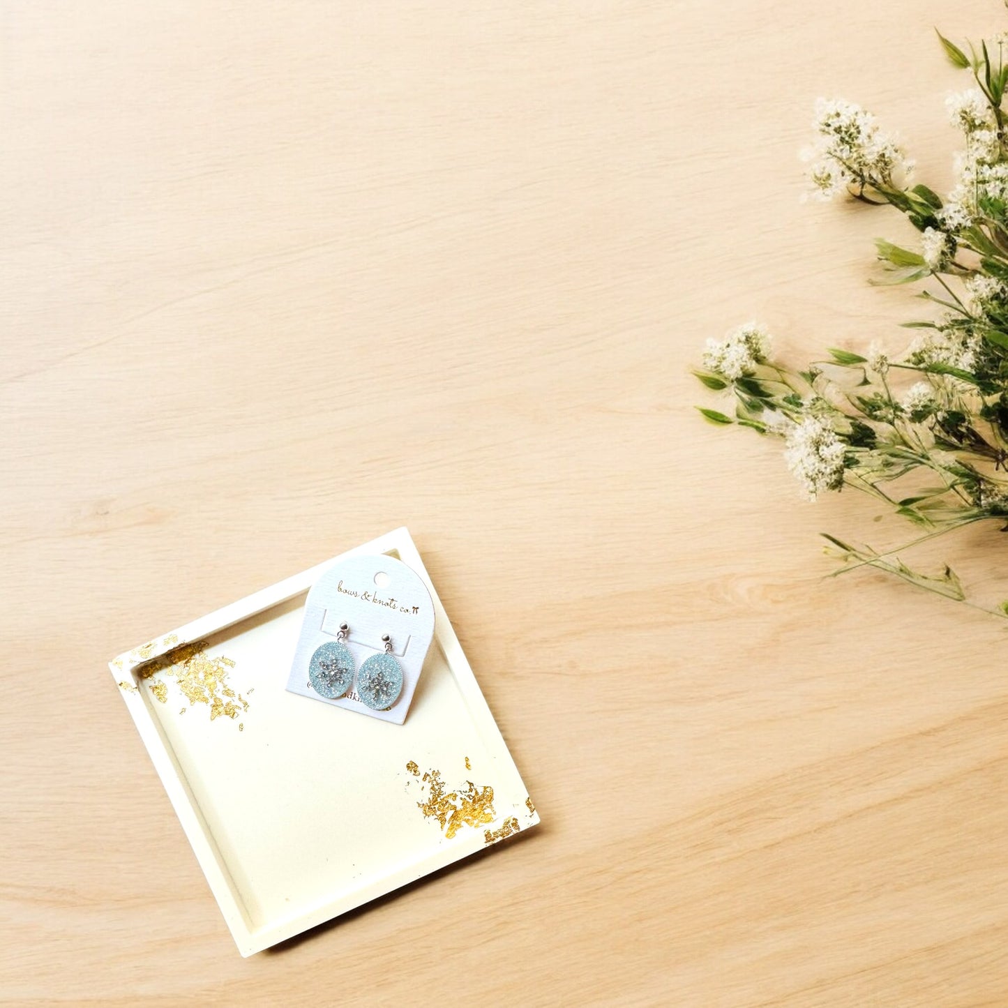 Frosted Glow Earrings Blue - 1