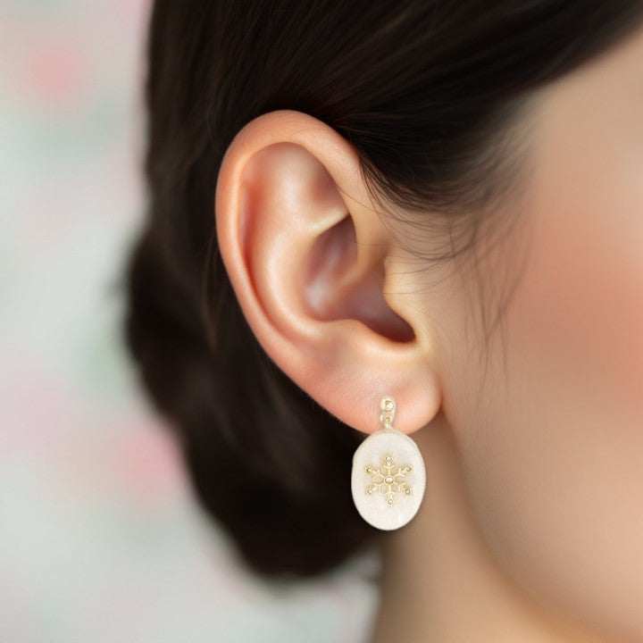 Frosted Glow Earrings Blue - 4