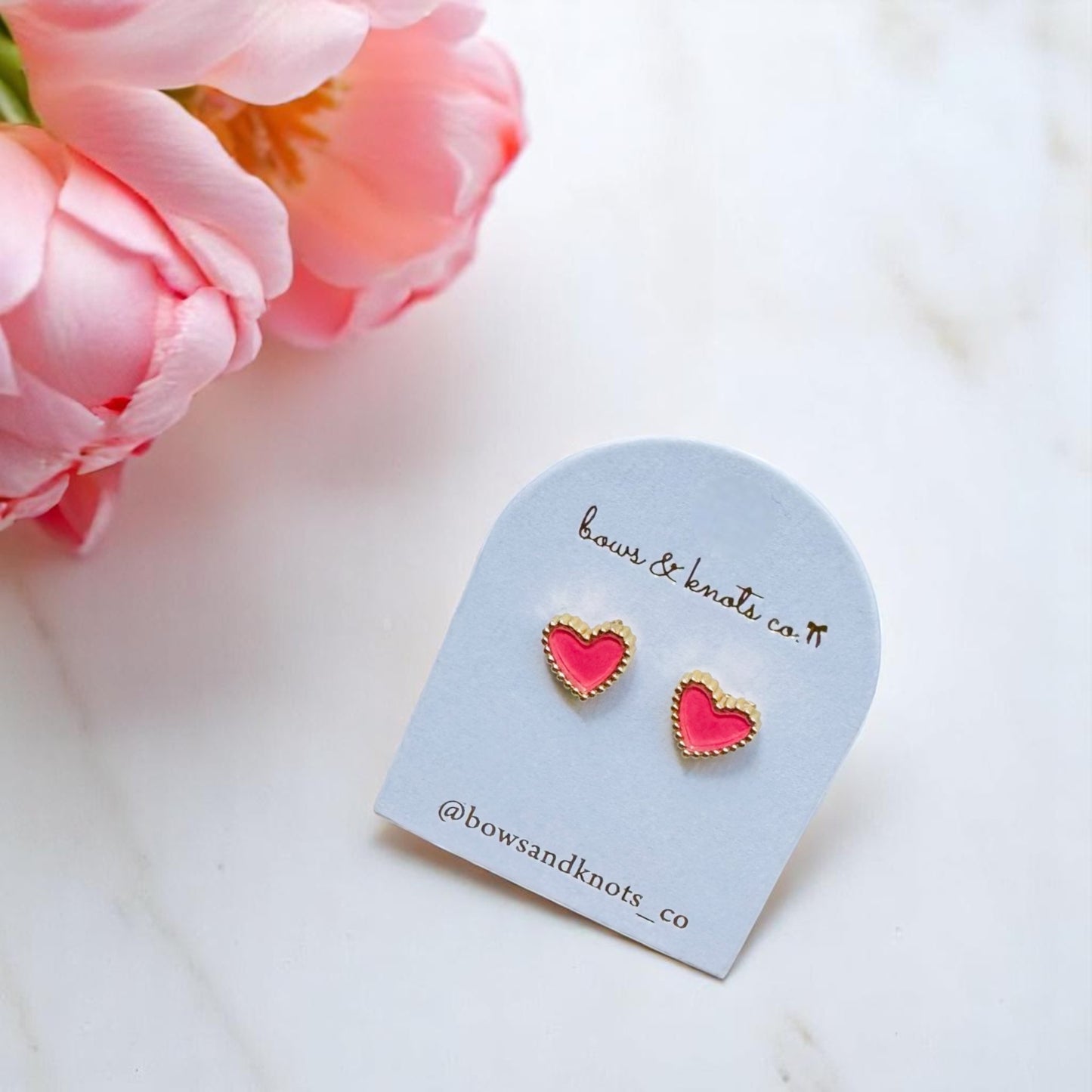 Golden Heartbeats Stud Earrings 3