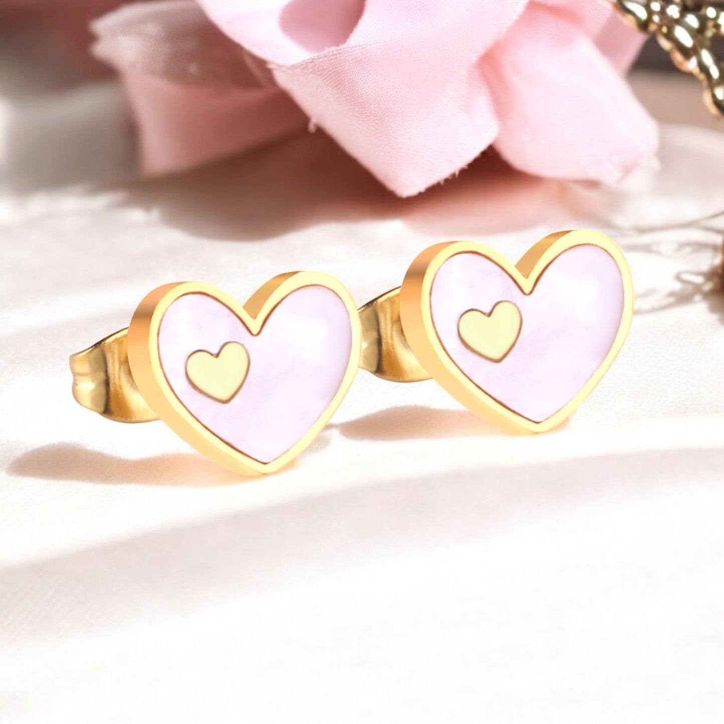 Infinite Love Stud Earrings Gold 1