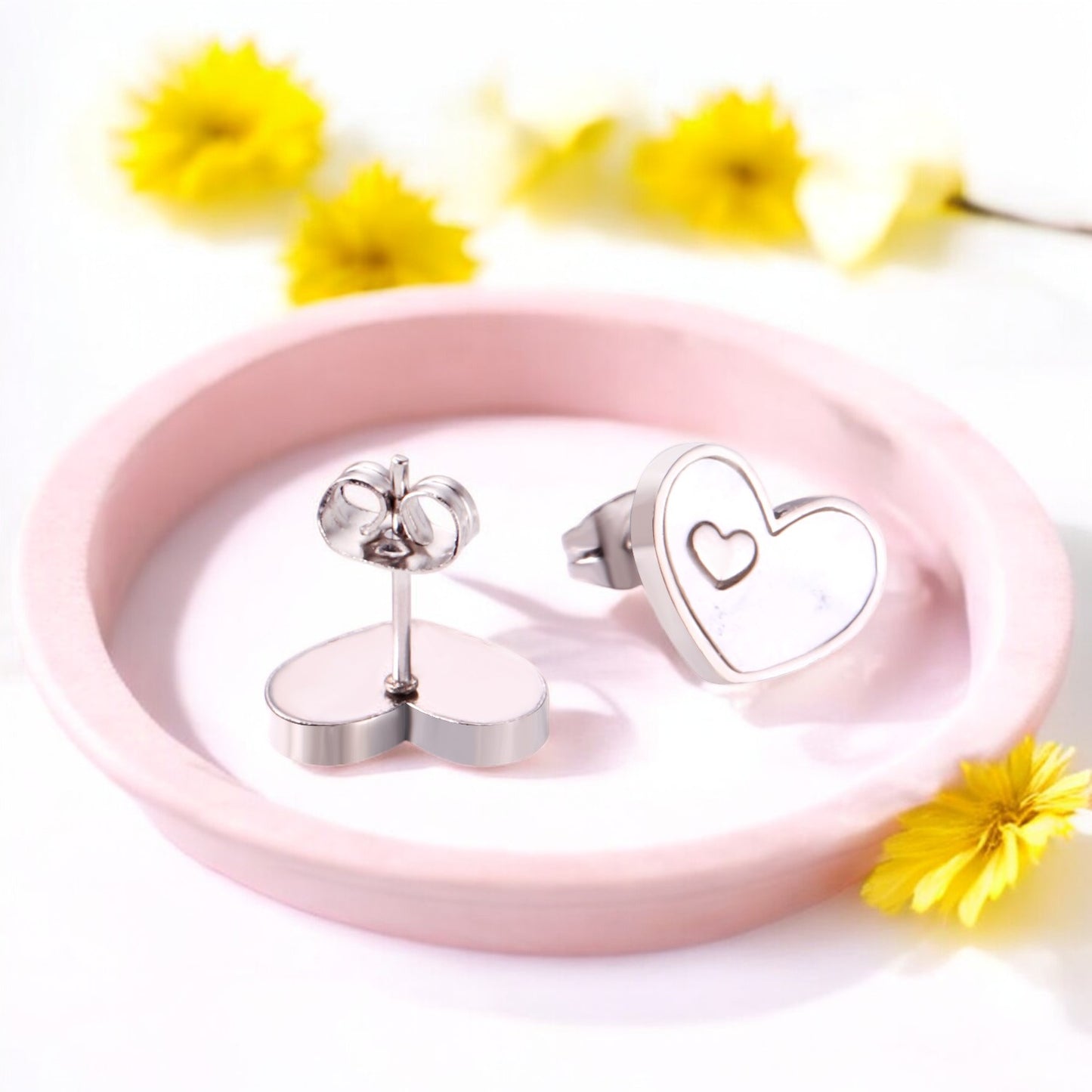 Infinite Love Stud Earrings Silver 1