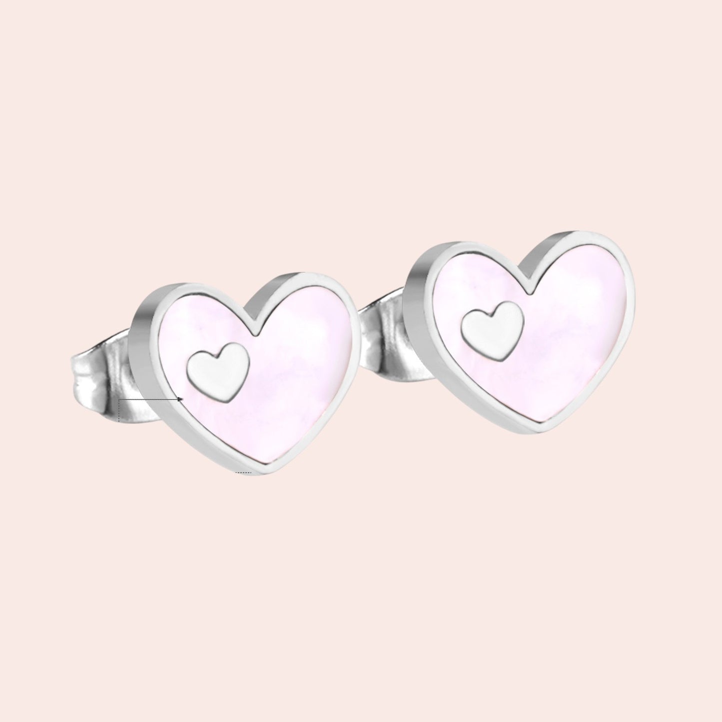 Infinite Love Stud Earrings Silver 2