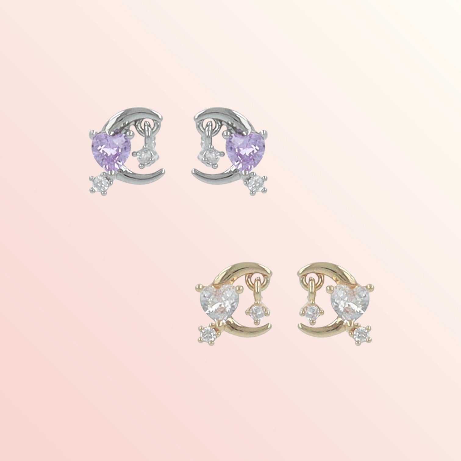 Love Crescent Studs 1
