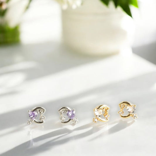 Love Crescent Studs 2