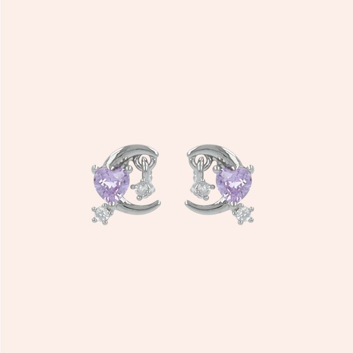 Love Crescent Studs 3