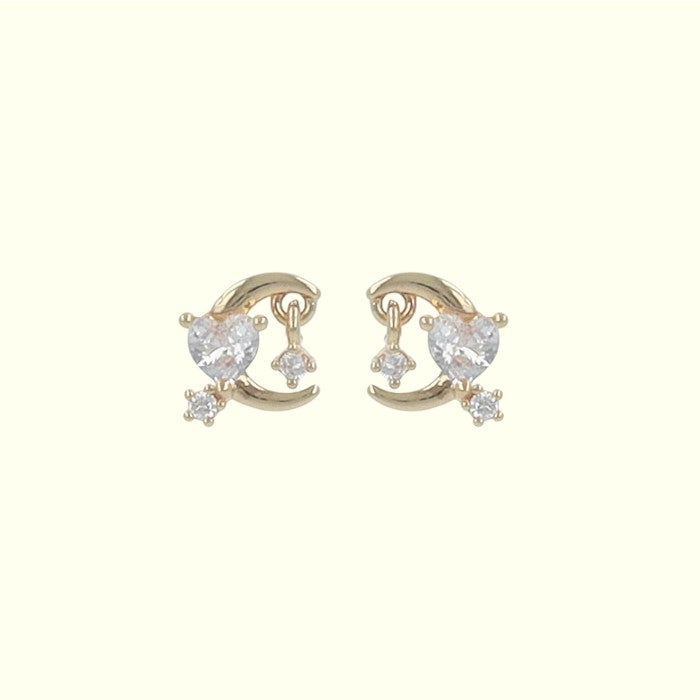 Love Crescent Studs 4