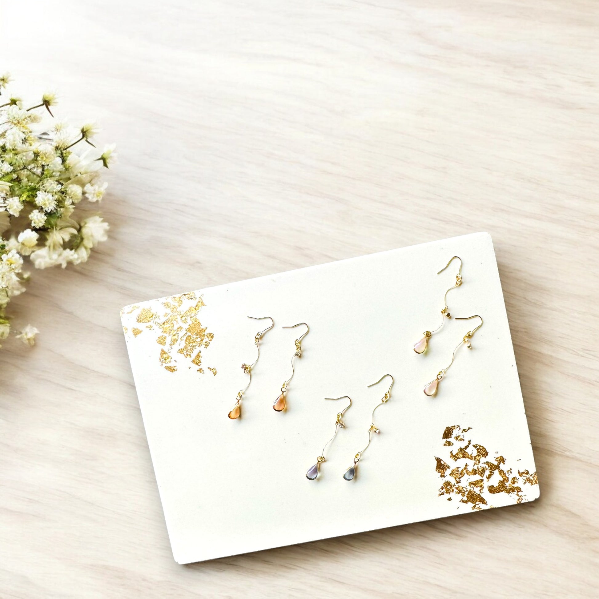 Luminous Teardrop Earrings 8