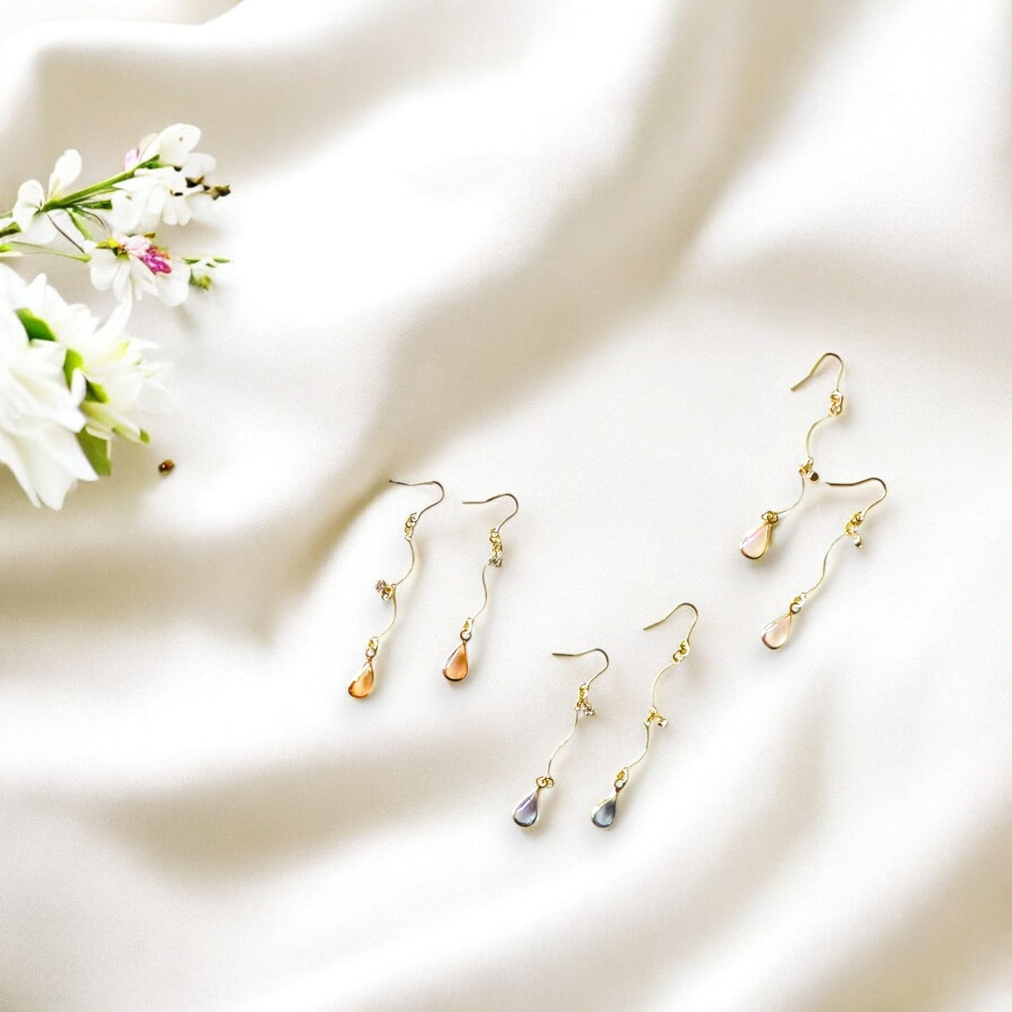 Luminous Teardrop Earrings 9
