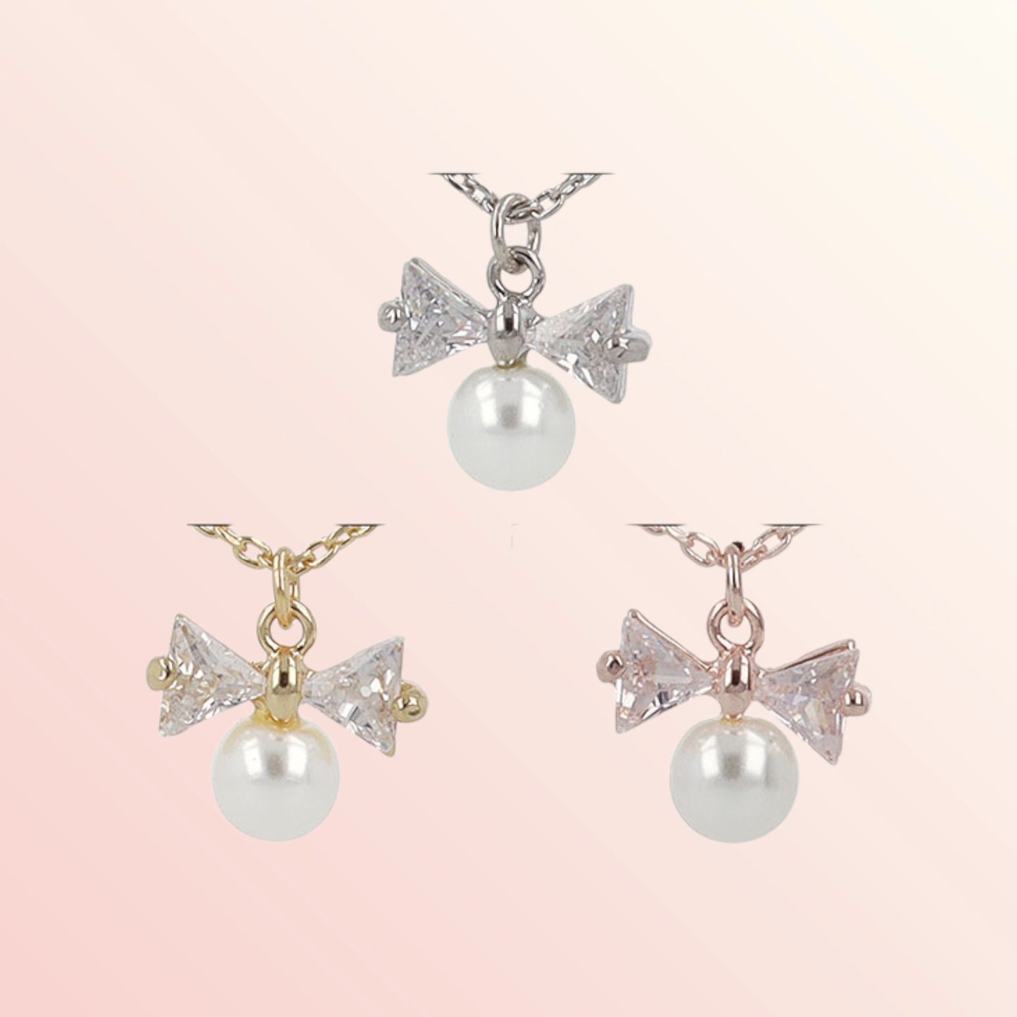 Lustrous Bow Necklace 1