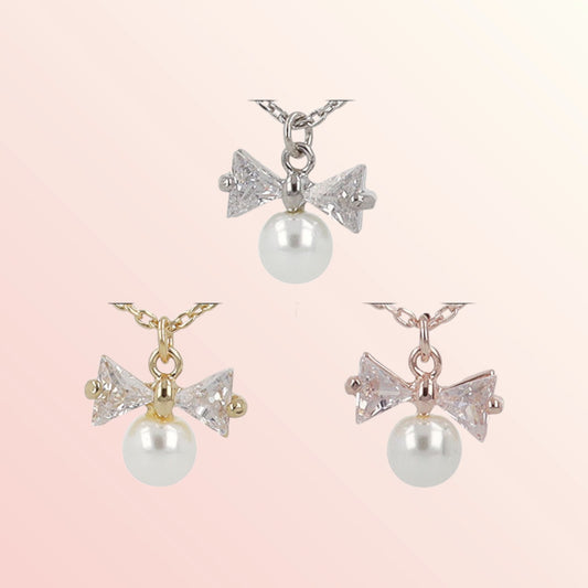 Lustrous Bow Necklace 1