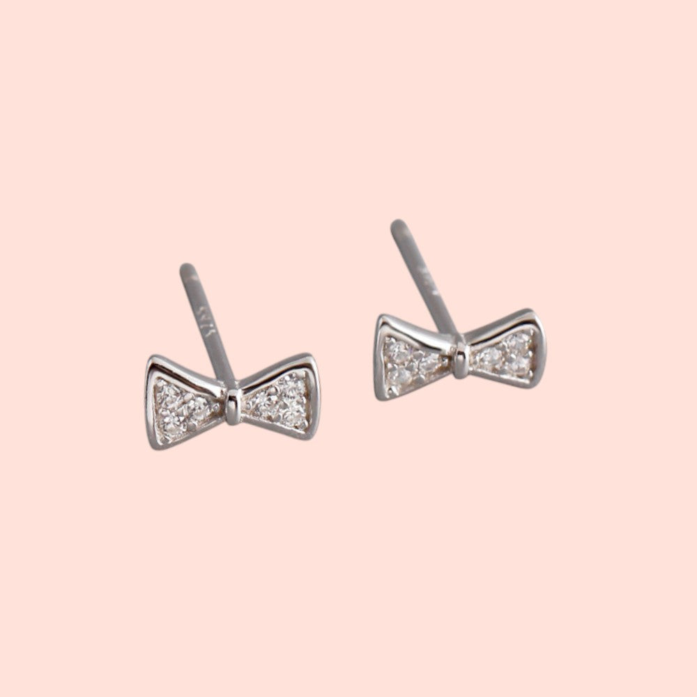 Mini Bow Stud Earrings silver 1
