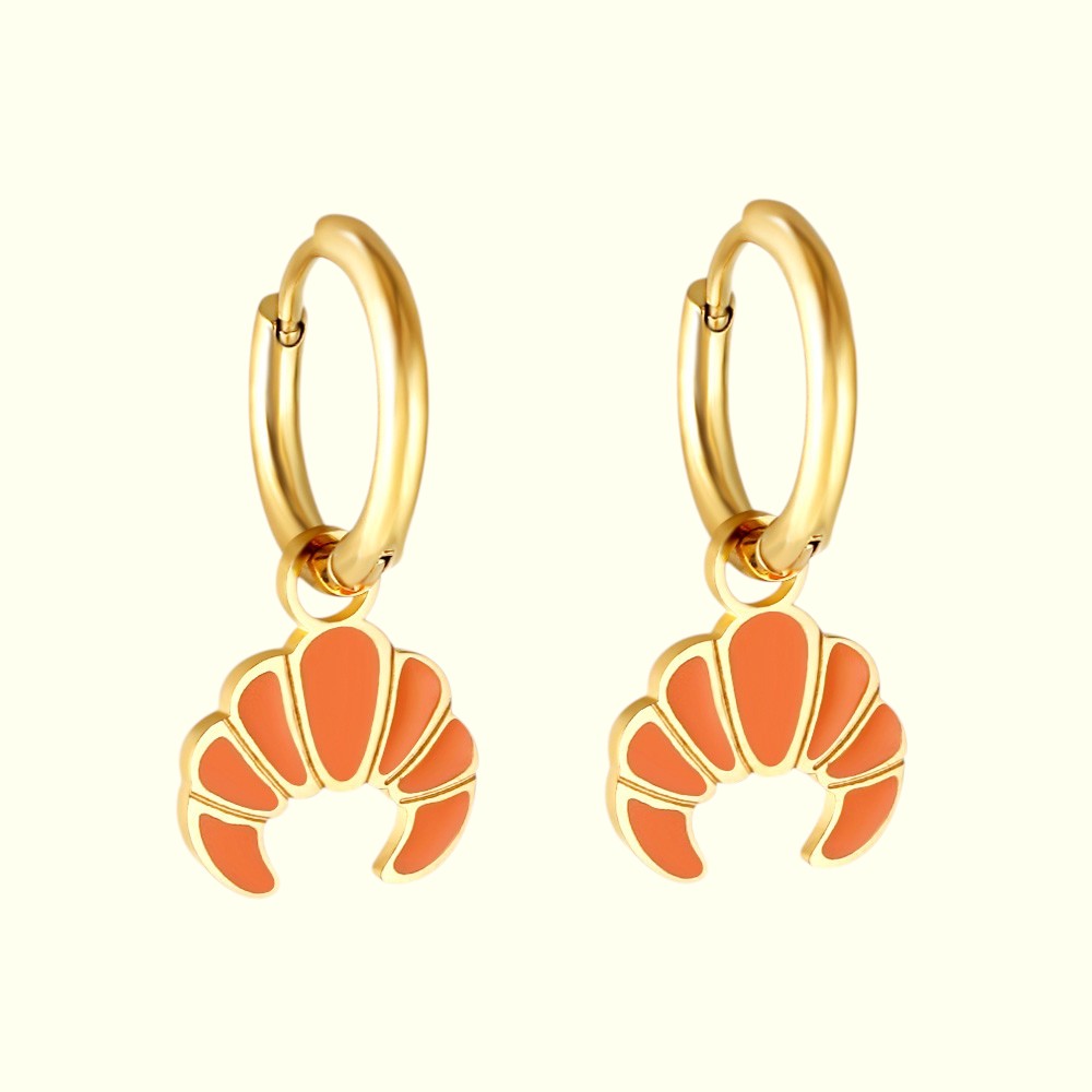 Mini Croissant Hoops gold 1
