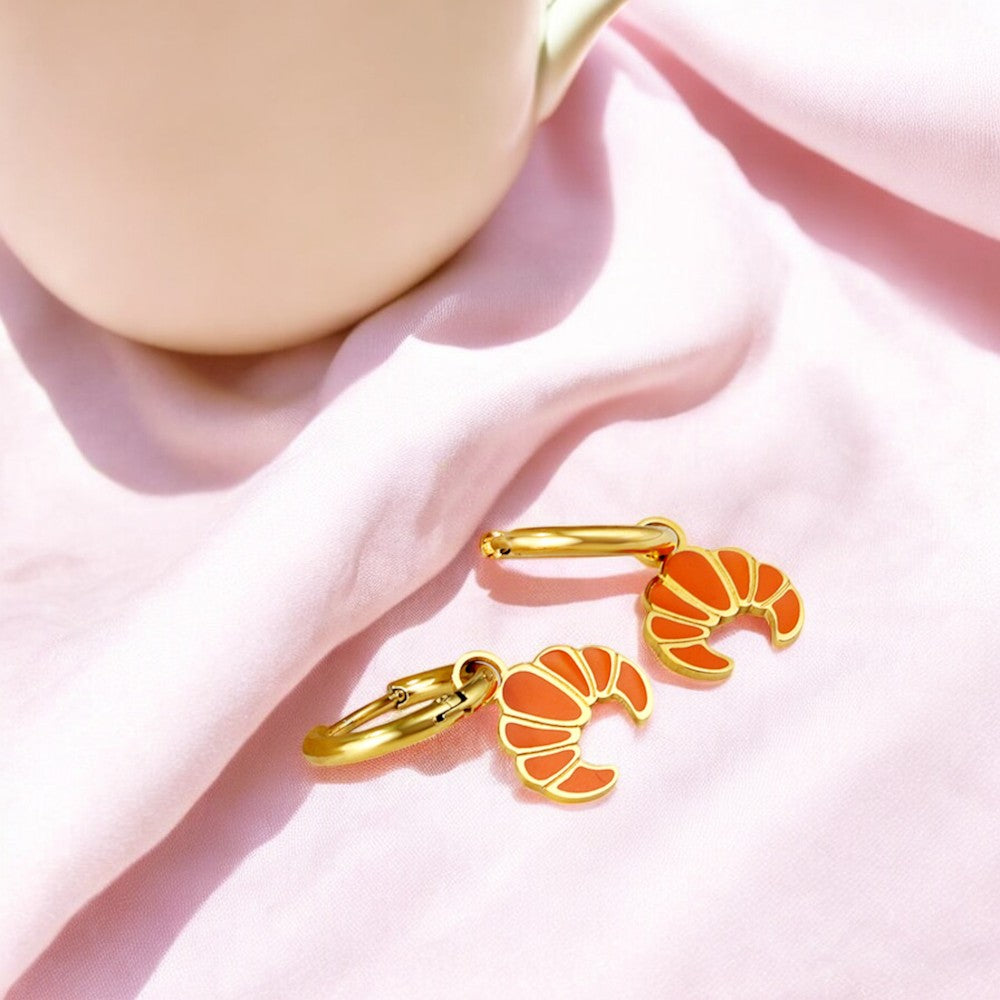 Mini Croissant Hoops gold 2
