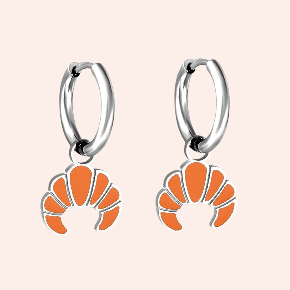 Mini Croissant Hoops silver 1