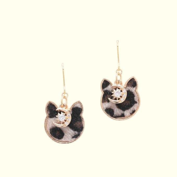 Mystic Moon Kitty Earrings 1
