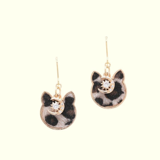 Mystic Moon Kitty Earrings 1