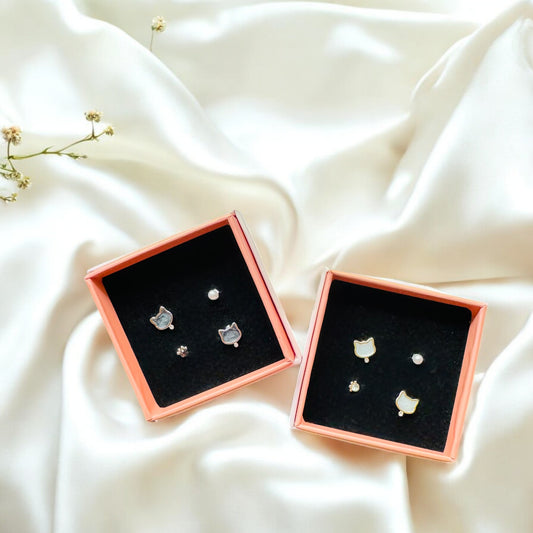Mystic Neko Stud Earrings Set 1